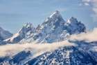 USA, Wyoming, Grand Teton National Park, Jackson. Middle Teton, Grand Teton, and Mount Owen Art Print